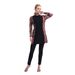 Women's Clothing Printed Double Stitch Swimsuit Three Piece Set Conservative High Elastic Swimsuit Beach Suit With Hood_ecoleips.com