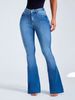 Women's Clothing High Waist Slim Elastic Flared Jeans Ladies Trousers_ecoleips.com