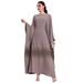 Muslim Dress Women's Clothing Elegant Muslim Dress With Batwing Sleeves Modest Long Skirt For Women_ecoleips.com