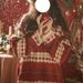 girl Christmas Outfit Red Knitted Sweater For Women Autumn Winter 2024 New Small Size Lazy Style Loose Thickened Top_ecoleips.com