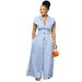 Women's High-Waisted Striped Jumpsuit V Neck Sleeveless Summer Romper European And American Style Wide Leg Trousers with Zipper Elastic Waist_ecoleips.com