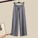 Women's Clothing Sweater Wide Leg Pants Trendy Winter Outfit Set For Petite Women - Knit Sweater, Thick Vest & Wide Leg Pants, Stylish & Youthful_ecoleips.com
