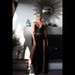 Elegant Black Sequin Backless Evening Gown – High Slit Long Dress With Sheer Mesh & Spaghetti Straps_ecoleips.com