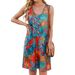Women's Floral Print V-Neck Dress Casual Loose Fit Summer Dress With Sleeveless Breathable Rayon Blend Mid-Length A-Line Sundress_ecoleips.com