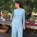 European And American Autumn New Milk Silk Comfortable Skin-Friendly Sleeve Long Pants Wearable Pajama Set Homewear_ecoleips.com