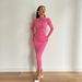 Verve Slim Fit Sexy Zipper Sleeve Off-Shoulder Multi-Color Pencil Long Dress For Women_ecoleips.com