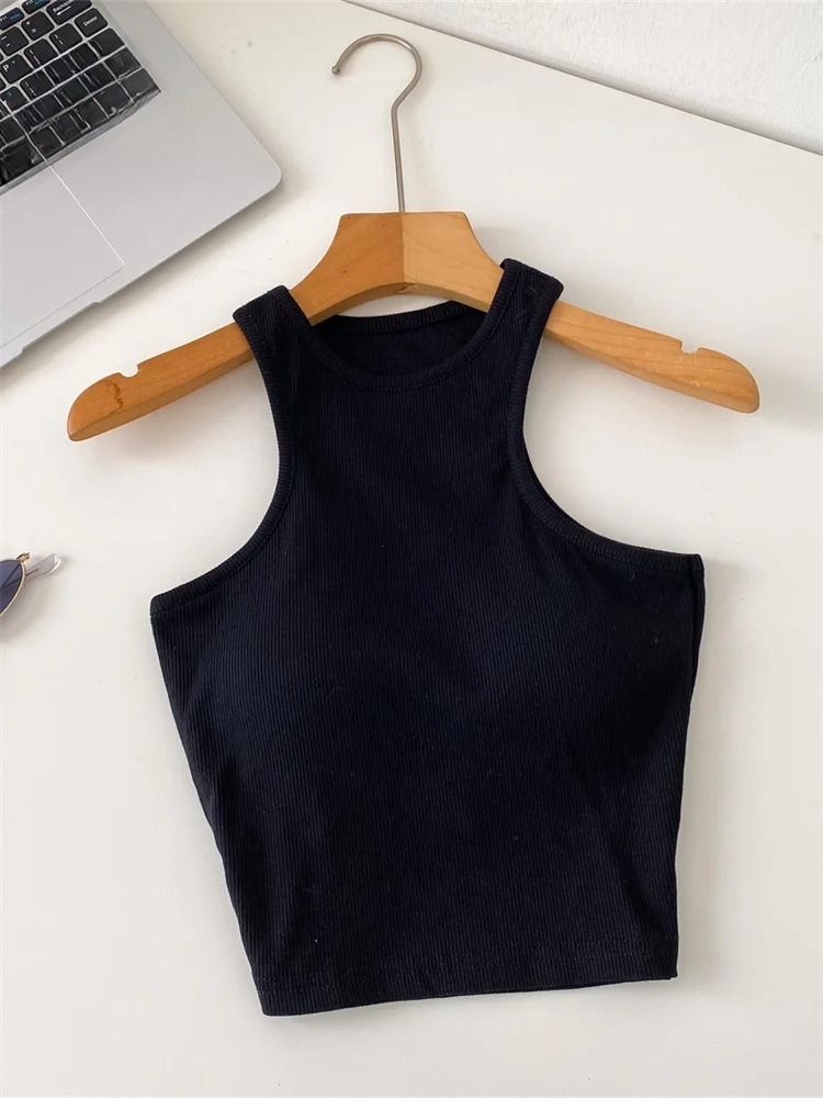SINGREINY Candy Colors Hotsweet Top Women Bodycon Solid Spicy Girl Ins Tank Top Summer Sleeveless Versatile Basics Sexy Camisole_ecoleips.com