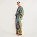 Women's Fashion Personality Printed Puff Sleeve Suit Leisure Tie Rope Holiday_ecoleips.com