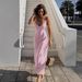 Cross-border Foreign Trade European And American Style Women's French Silk Satin Texture Sleeveless Midi Dress_ecoleips.com