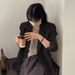 ng2510292 2025 High-end Gray Blazer Women, Korean Style, Double-breasted Design, Unique And Casual For Petite Individuals_ecoleips.com