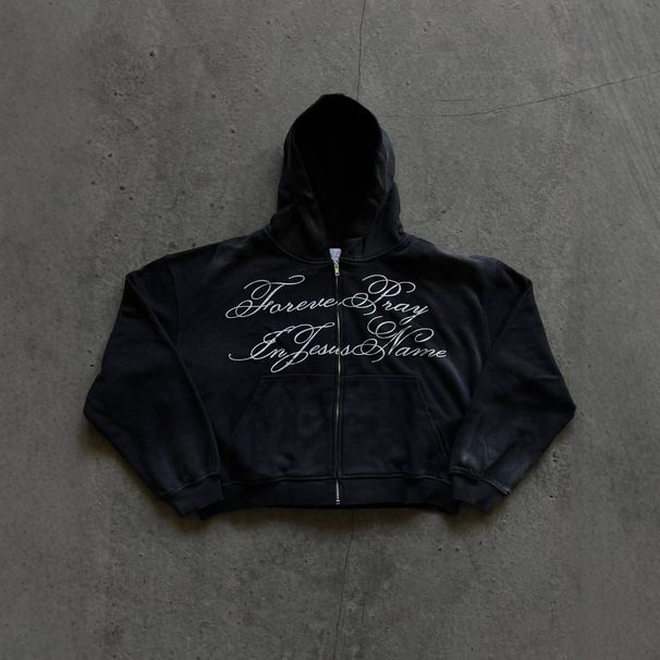 Dark Style Letter Print Punk Hoodie Sweatshirt for Men And Women Loose American Retro 2025 New Wholesale_ecoleips.com