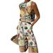 Women's Clothing Vest And Trousers Two Piece Set Fashion Casual Cotton And Linen Printed Set_ecoleips.com