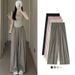 Wide For Women In The Summer Of , High Waisted Relaxed, Casual And Lazy, Pleated Yamamoto , Straight Leg Loose_ecoleips.com