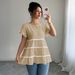 Women's Clothing Simple Fashion Ruffled Short Sleeved Women's T Shirt Women's Clothing Pring And Summer_ecoleips.com