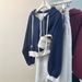 European American Style Short Color-blocked Raglan Long-sleeve Sweatshirt For Women, Spring And Autumn Thin Korean_ecoleips.com