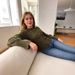Essential Solid Color Knit Sweater - Women's Oversized Pullover With Comfortable Core-Spun Yarn (Olive Green, S-Xxl)_ecoleips.com