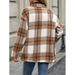 Women's Jacket Autumn And Winter Plaid Thickened Cardigan Over Top Wholesale_ecoleips.com