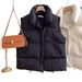 Women's Clothing Thickened Cotton Stuffed Vest Women's Thickened Quilted Vest Short Sleeveless Jacket Outerwear Loose Fit Casual Layering French Style_ecoleips.com