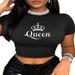 Summer Women's Casual Short Sleeve T-Shirt Crew Neck Printed Top European American Style Fashion Trend Hot Selling 2025_ecoleips.com