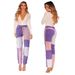 Women's Clothing Beggar Patchwork Fashion Denim High Elastic Women's Jeans_ecoleips.com