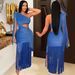 Women's Clothing Fashion Sexy Casual One Shoulder Tassel Long Skirt Dress_ecoleips.com