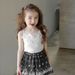 2026 Summer Vest Strawberry Pattern Children's Clothing Girls' Lace Trim Camisole In Stock_ecoleips.com