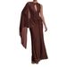 Women's Clothing Women's Hollow Out Slim Fit Long Dress Asymmetrical Solid Color Elegant Sexy Fashion For Formal & Casual For Women_ecoleips.com