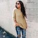 Women's Clothing Knitted Sweater Splicing Pullover Sweater Women With Autumn New Arrival Slim Fit Knit Sweater - Color Block Pullover_ecoleips.com