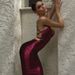 cross-border Women's Clothing 2025 Autumn New Fashion Sexy Party Backless Lace-up Ruched Butt-lifting Dress_ecoleips.com