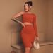 AC374 Autumn/Winter New European And American Cross-Border Women's Clothing Solid Color Knit Asymmetrical Neck Top Long_ecoleips.com