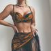 Women's Clothing Three Piece Suit Bikini Tassel Print Swimsuit_ecoleips.com