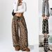 2025 Women's Pajama Pants Autumn Leopard Print Loose Plush Pants -Loose Color Blocking Pajama Trousers Women Clothing_ecoleips.com