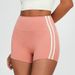 Women's Clothing Yoga Shorts High Waist Tight Sports Hip Lifting Hot Pants Contrast Color Breathable Quick Drying Running Fitness Shorts_ecoleips.com