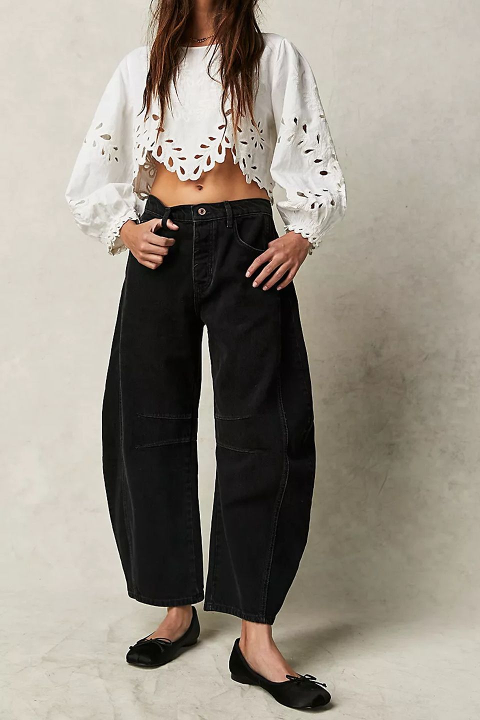 Women's Clothing Wide Leg Loose Jeans For Women Medium And Low Waist Washed Denim_ecoleips.com