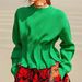 2025 European And American Cross-border Women's Clothing New Autumn And Winter Models, Fast Selling, Pleated Fringed Crew Neck Sweater_ecoleips.com
