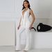 51673 Women's Summer New Tie Strap Chest Wrap Backless Halter Sexy Long Pants Set_ecoleips.com