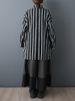 2026 Spring Summer New Oversized Vintage Stripe Dresses For Women Long Sleeve Loose Casual Mini Dress Fashion Elegant Clothing_ecoleips.com