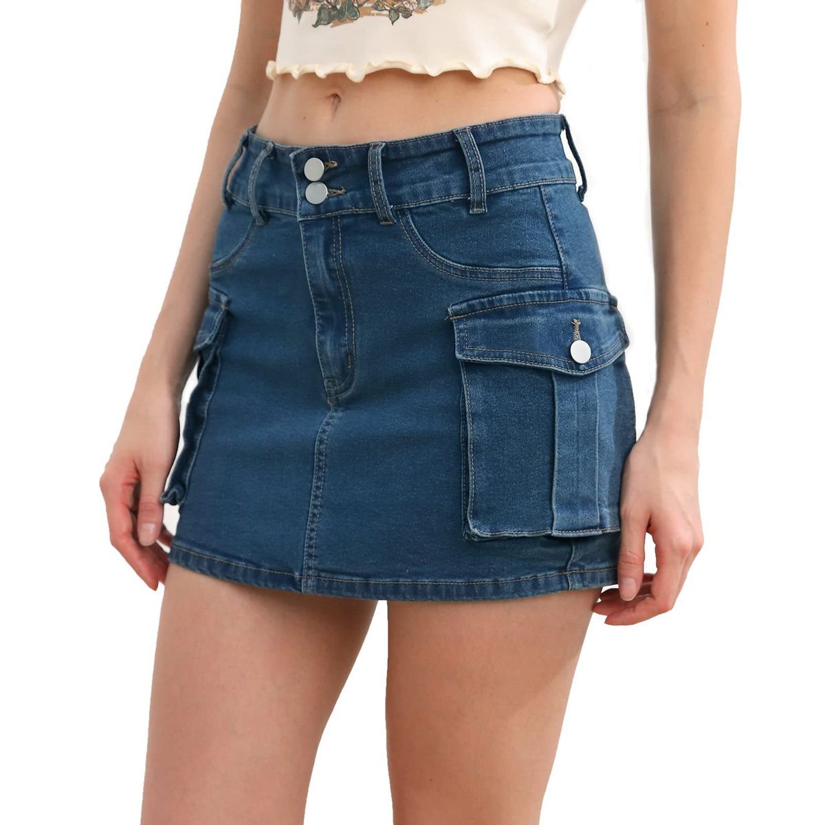 Women's Clothing Autumn New Ins Style Street Solid Color Low Waist Slim Hip Covering Skirt For Women_ecoleips.com