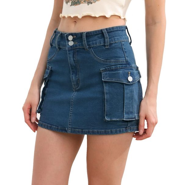 Women's Clothing Autumn New Ins Style Street Solid Color Low Waist Slim Hip Covering Skirt For Women_ecoleips.com