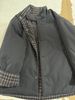 girl Factory Direct Retro Black And Gray Plaid Reversible Padded Jacket For Women Winter Petite Lazy Loose Cotton Coat_ecoleips.com