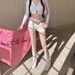 White Slim Fit Ripped Denim Shorts for Women Summer Style Sexy Hot Girl Straight Leg A-Line Bodycon Hot Pants_ecoleips.com