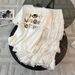 Women's Clothing Casual Fashion Suits For Women Summer New Style Net Red Round Neck Letter Print Short Sleeve Lace Long Skirt Two Piece Suit_ecoleips.com