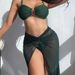 Women's Clothing Split Solid Color Bikini U Shaped Decorative Swimming Tide Swimsuit_ecoleips.com