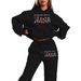 Women's Long Sleeved Hooded Sweatshirt Set Letter Print Simple Spring Autumn_ecoleips.com