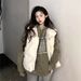 Women's Stand Collar Quilted Vest | Oversized Layering Puffer Gilet For Autumn/Winter | Lightweight Yet Warm_ecoleips.com