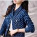 Women's Clothing Women's Denim Jacquard Short Jacket - Chic Floral Print Casual Coat For Autumn_ecoleips.com