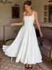 Hugcitar Elegant Square Collar Straps Backless Sexy Slim Pleated Midi Dress Summer Women Fashion Clothes Birthday Party Vacation_ecoleips.com