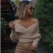 Elegant V-Neck Batwing Sleeve Off-Shoulder Knit Sweater - Slim Fit Pullover With Chic Lace-Up Detail (White, Teal, Beige) - S/M/L_ecoleips.com
