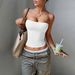 Women's Clothing Women's Strapless Vest Top Y2K Fashion Style Hot Girl T-Shirt Spring Summer For Formal & Casual For Women_ecoleips.com