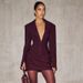 Women's Clothing V-Neck Blazer Dress – Slim Fit, Waist-Defining & Office-to-Evening Elegance (S-L, Multiple Colors, 2025 Fall/Winter Collection)_ecoleips.com
